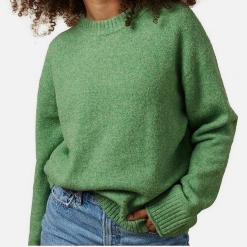 American Eagle Outfitters Mint Green Whoa So Soft Crewneck Sweater Oversized